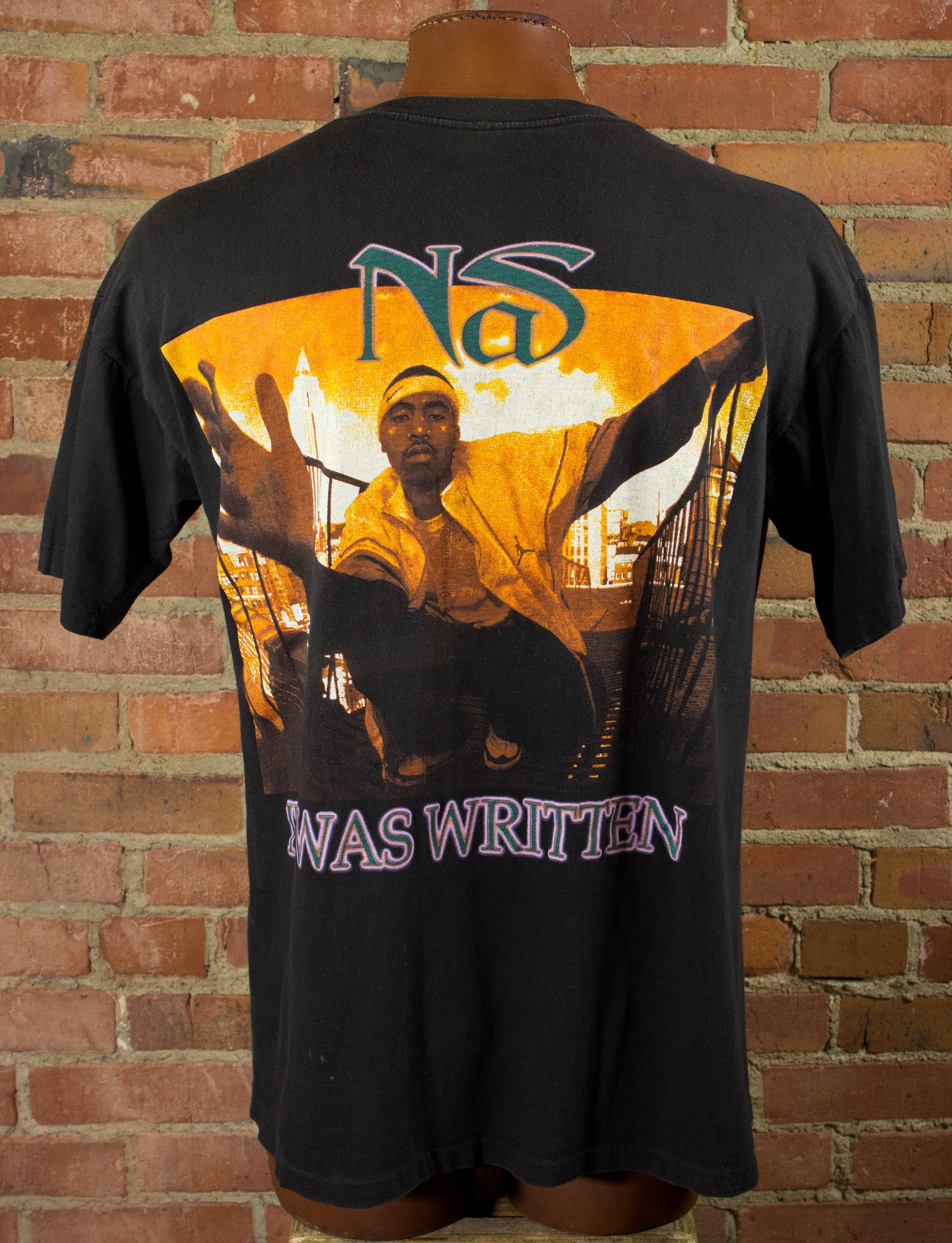 NAS 90s If I Ruled The World The World Is Yours It Was Written Black Bootleg Rap Tee Concert T Shirt Unisex XL