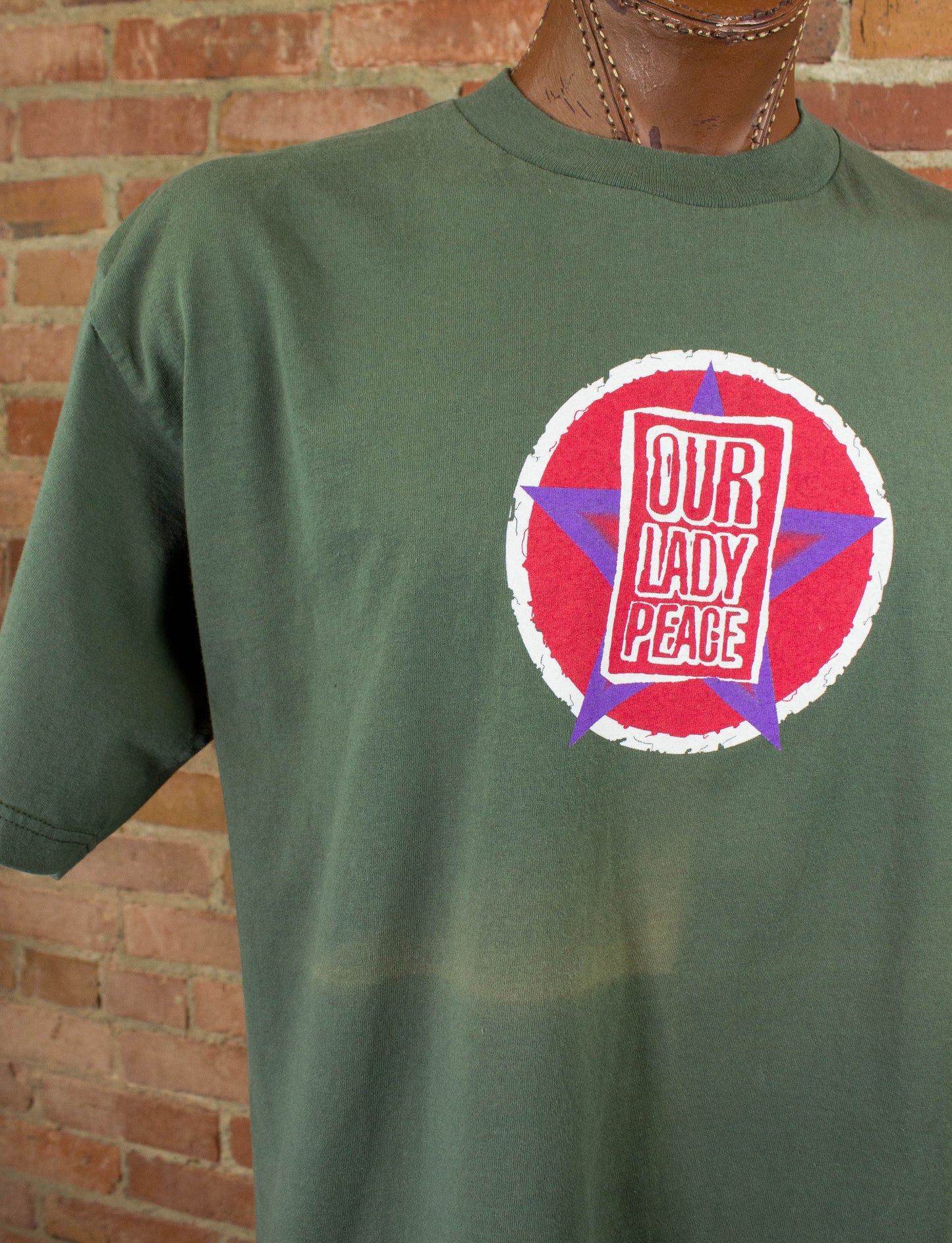 Our Lady Peace 90s Kneel Down and Obey Green Concert T Shirt Unisex XL