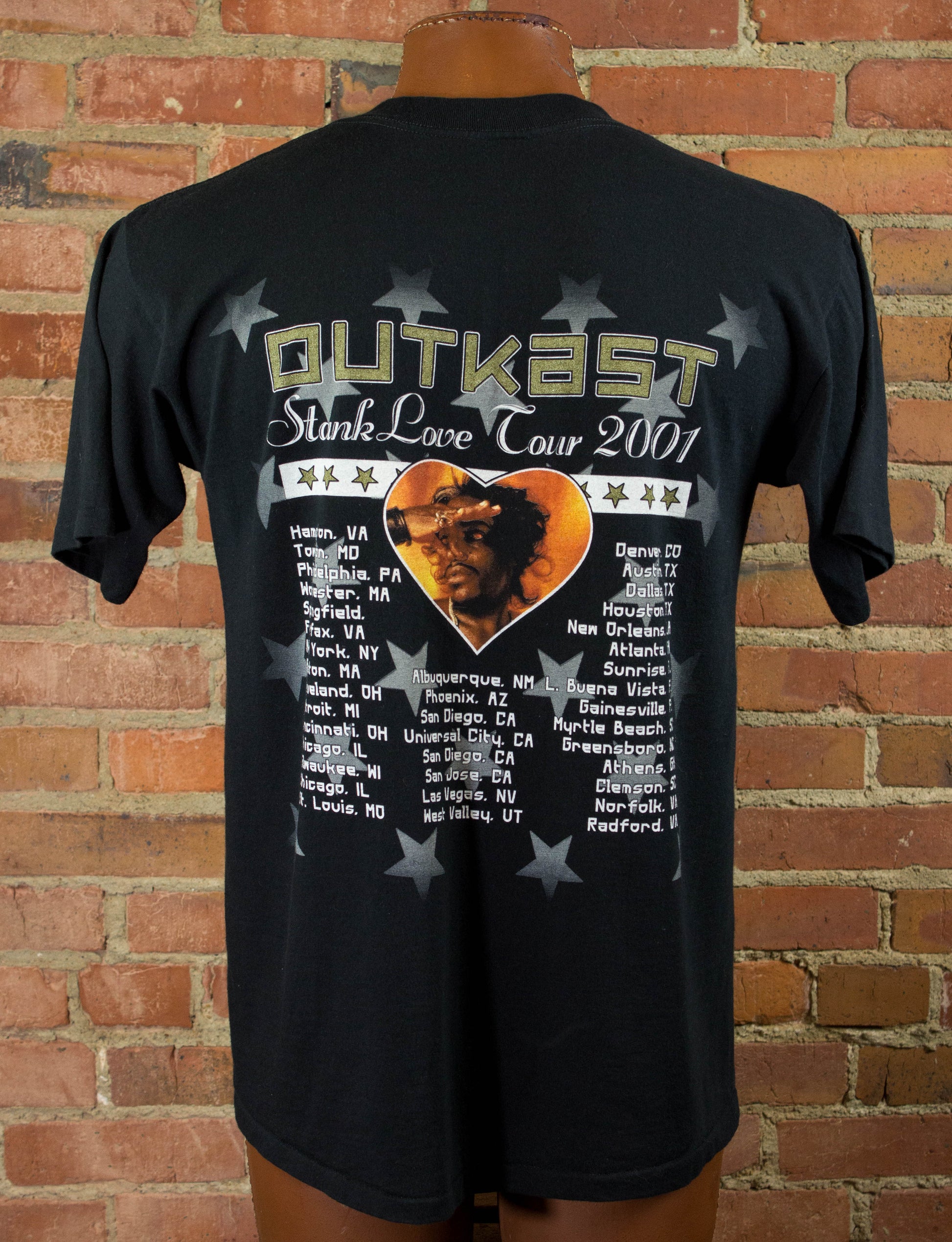 Outkast 2001 Stankonia Stank Love Tour Black Rap Tee Concert T Shirt Unisex Large