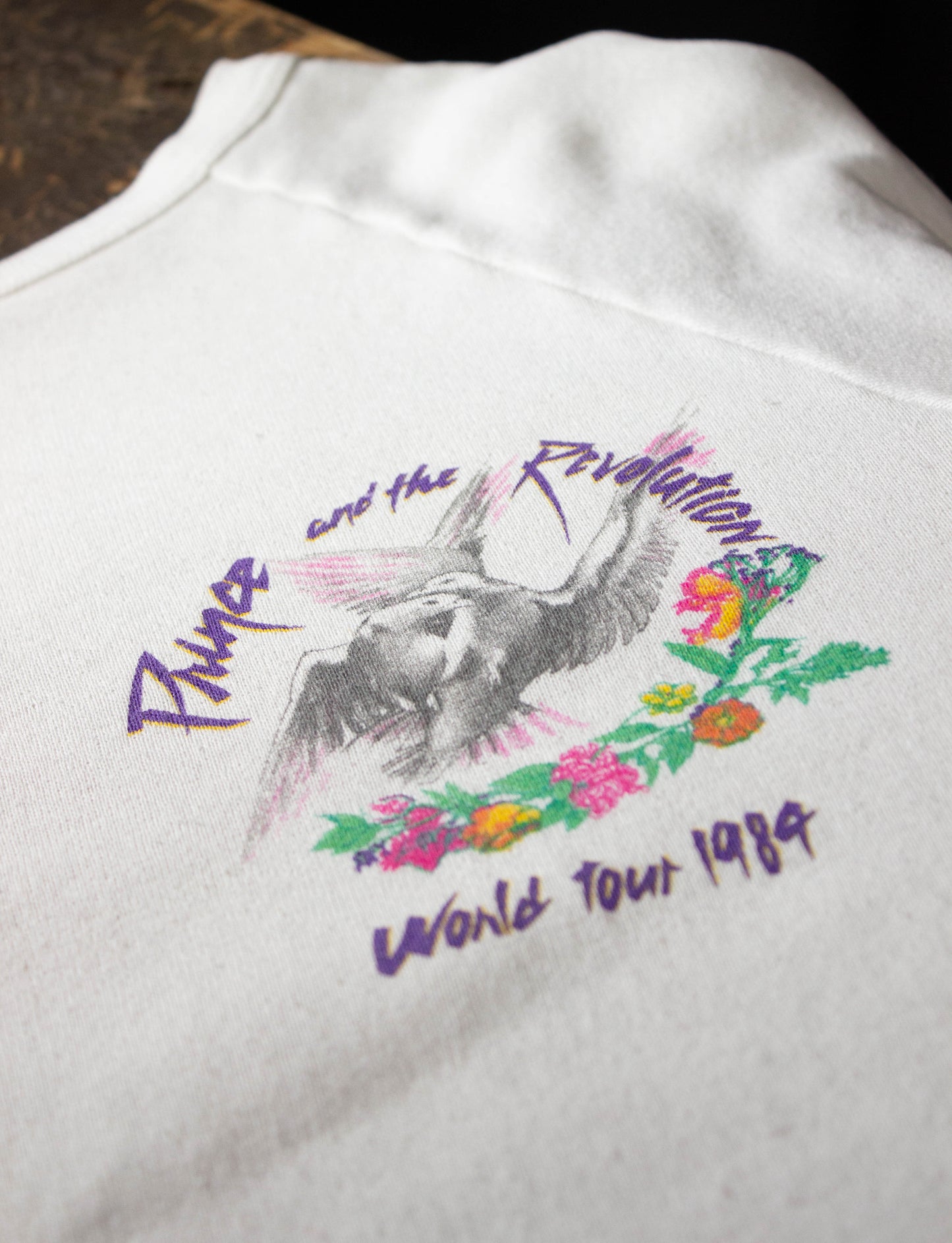 Vintage Prince and the Revolution 1984 World Tour White Sweatshirt Small/Medium