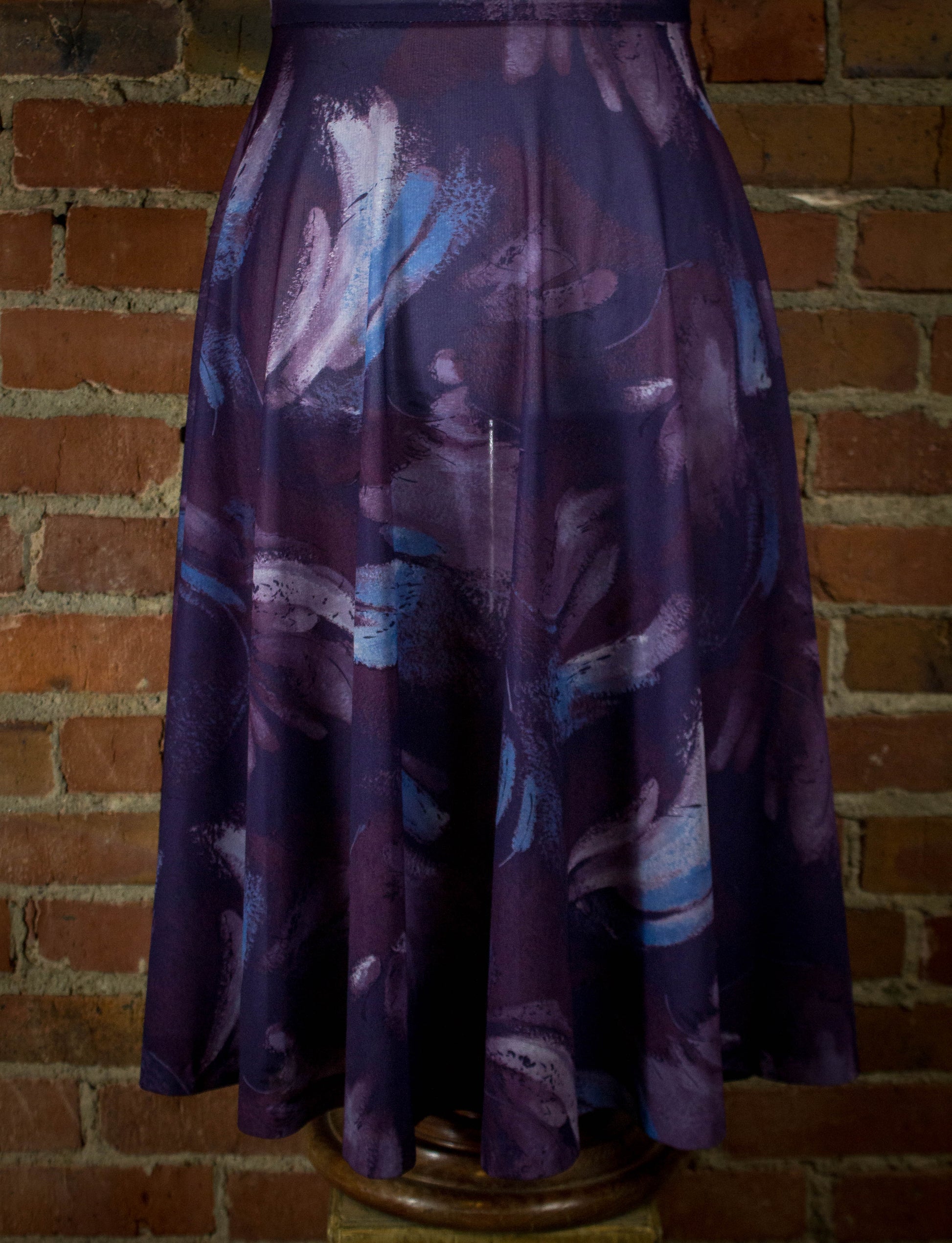 Vintage 1970s Purple Disco Dress Small