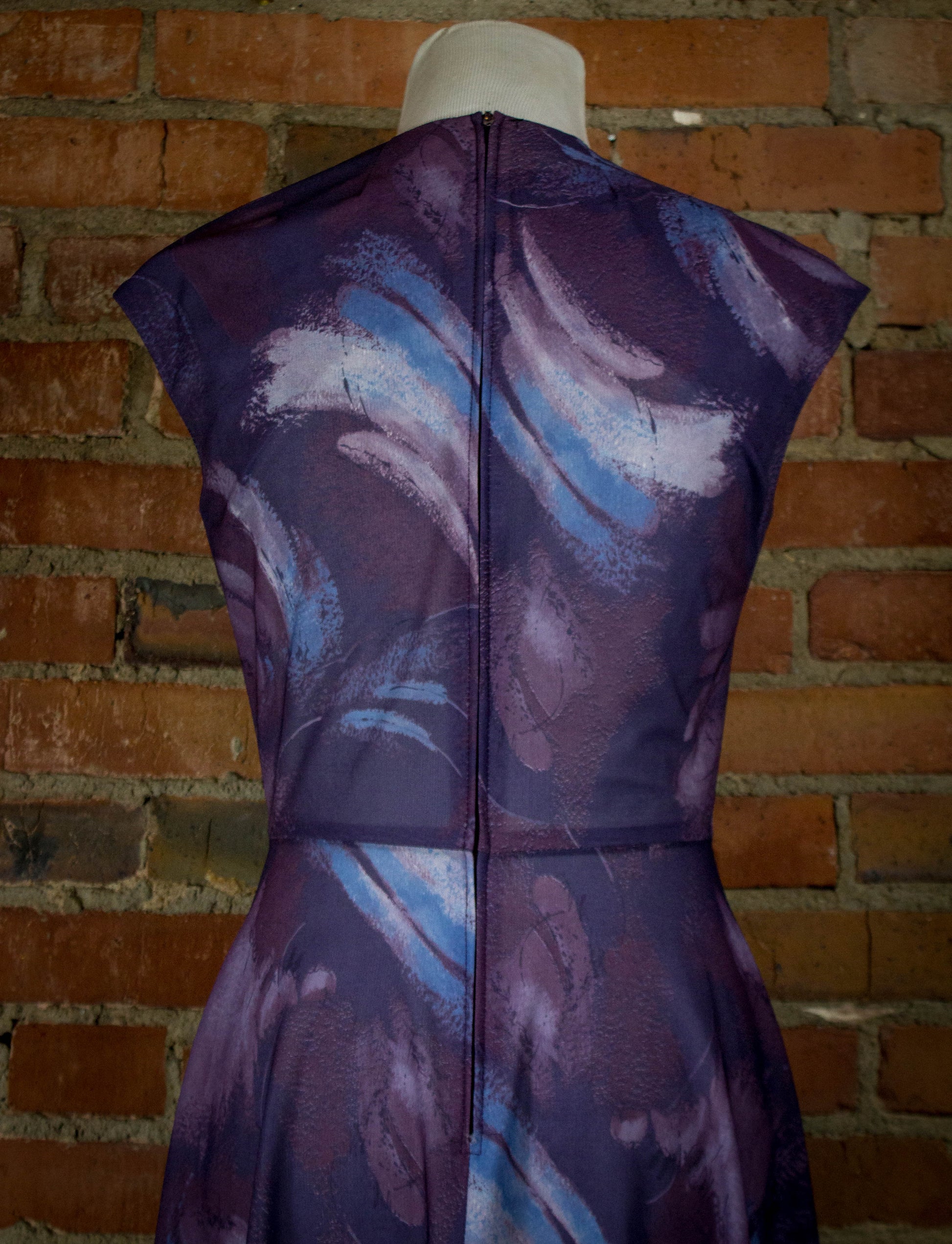 Vintage 1970s Purple Disco Dress Small