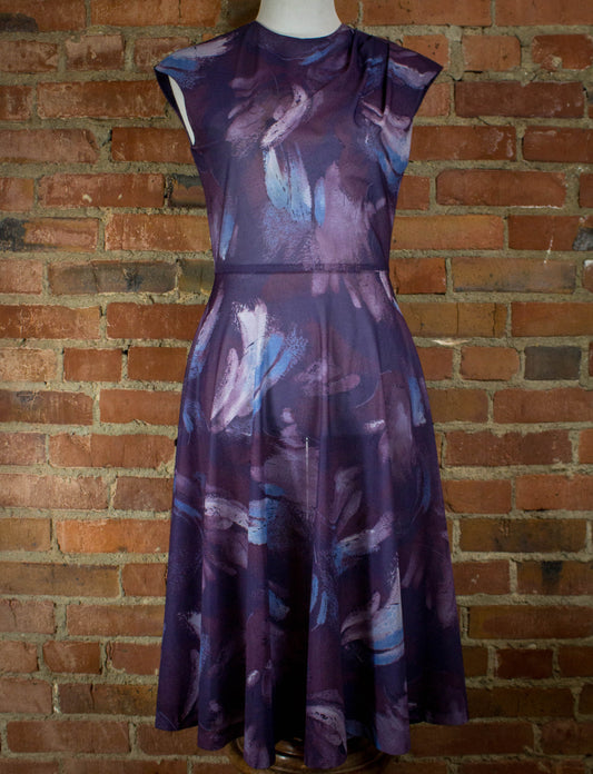 Vintage 1970s Purple Disco Dress Small