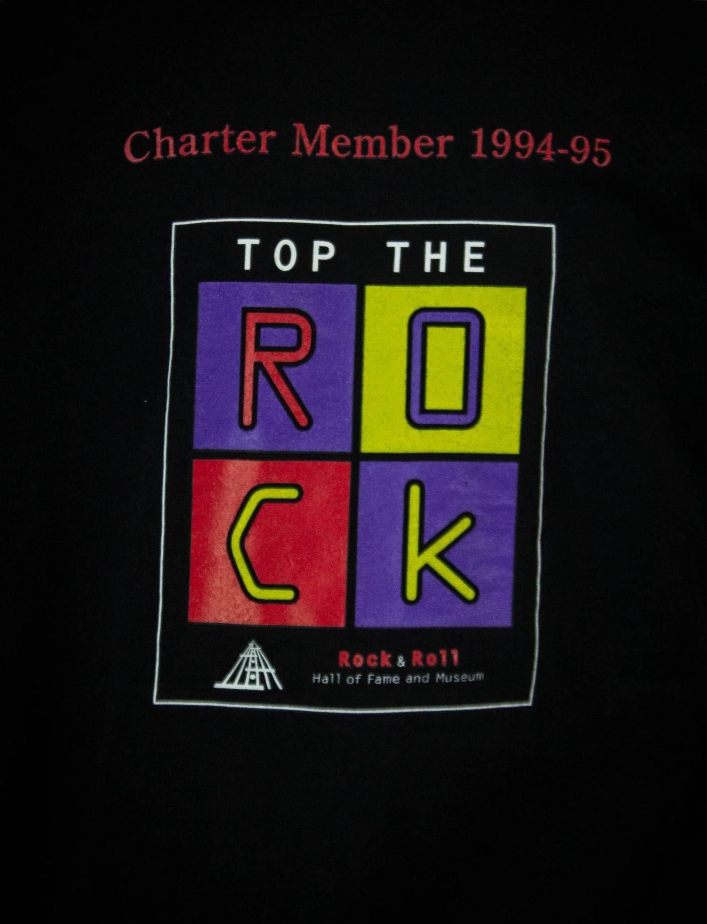 Vintage 1995 Rock & Roll Hall Of Fame "The House That Rock Built" Character Member Concert T Shirt Black Unisex XL