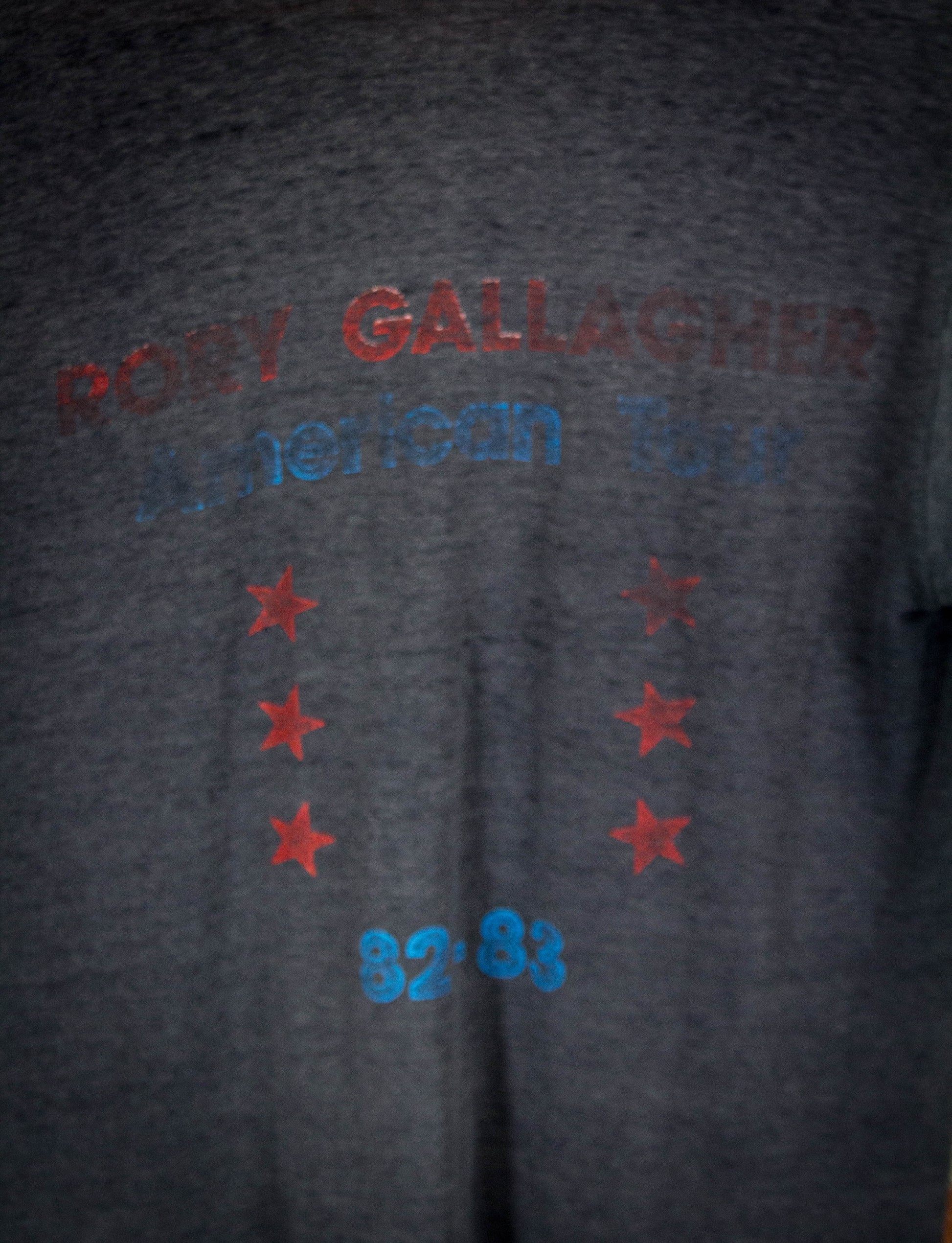 Vintage Rory Gallagher 1982-83 Jinx American Tour Black Concert T Shirt Small