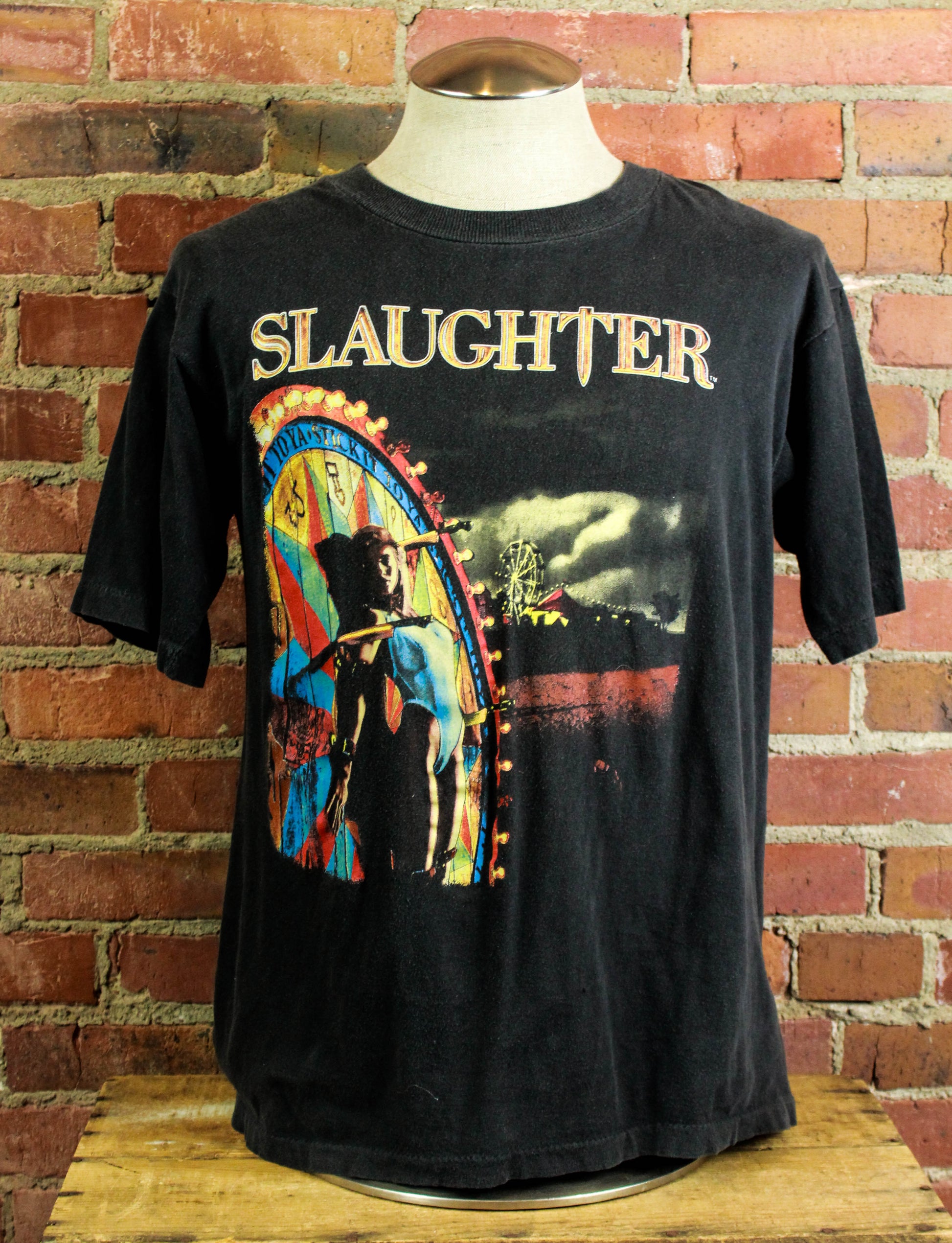 Vintage Slaughter Concert T Shirt Stick It To Ya! Unisex Large 1990