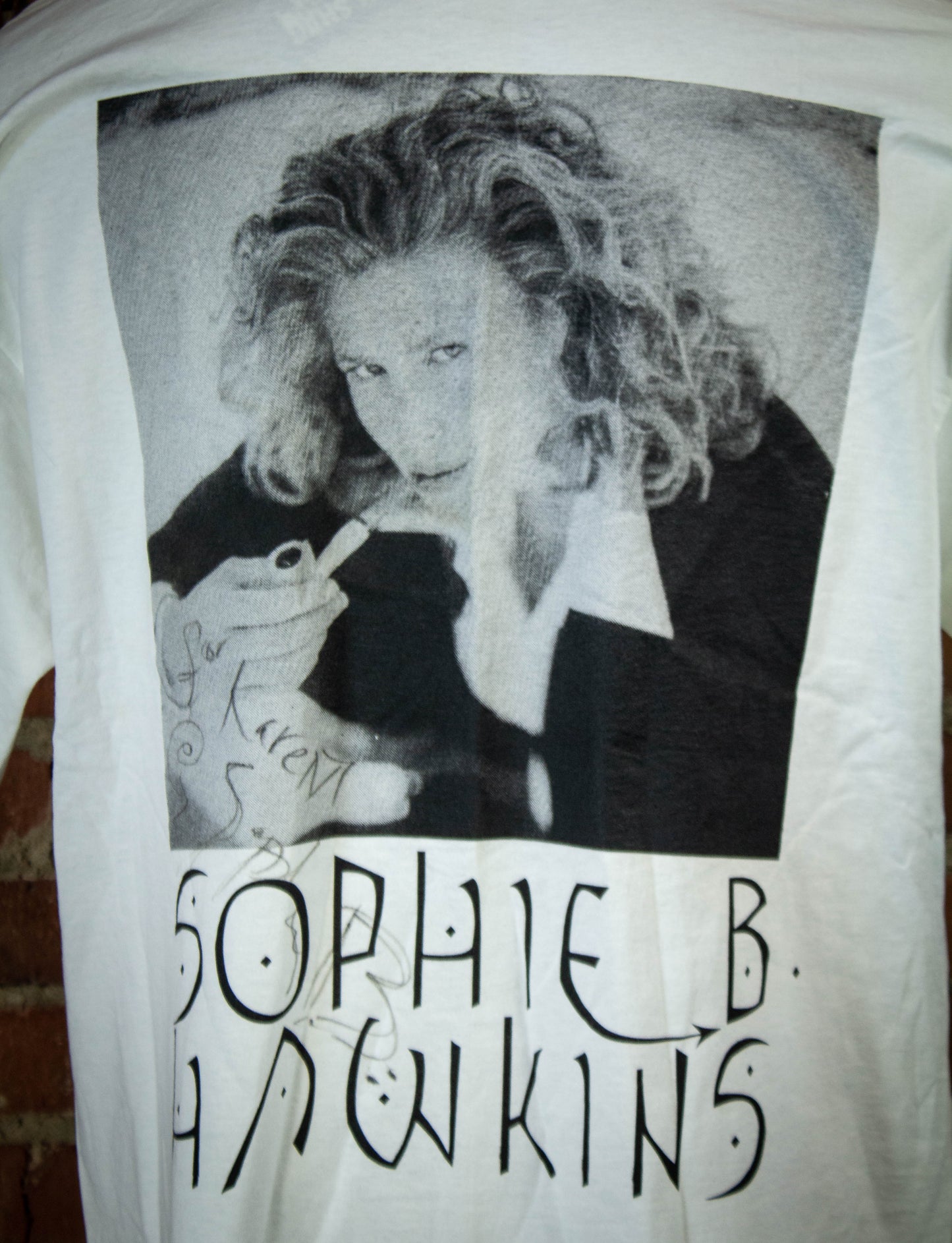 Vintage 90s Sophie B Hawkins Resist Tyranny "Autographed" White Concert T Shirt Unisex XL