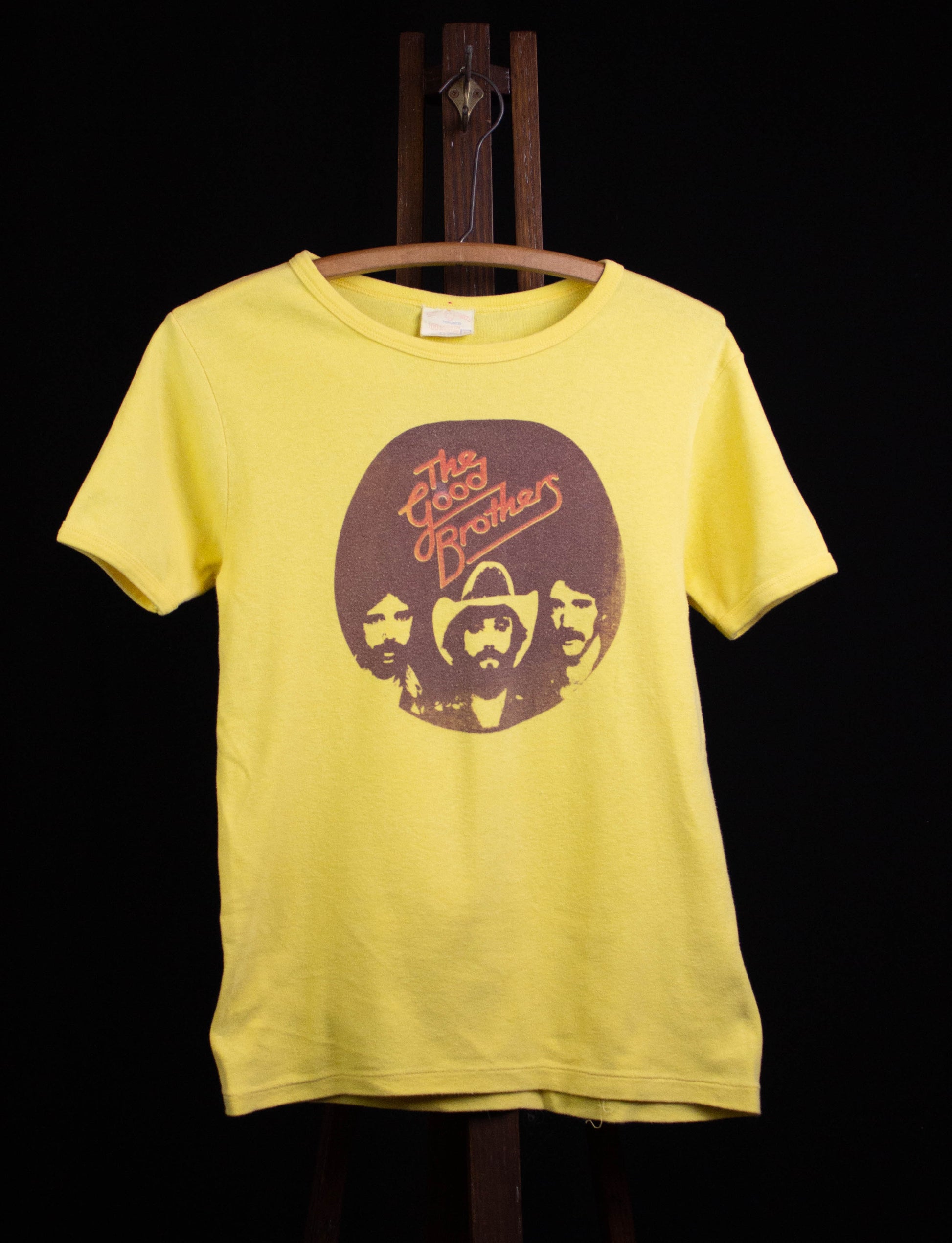 Vintage The Good Brothers Concert T Shirt Yellow Small