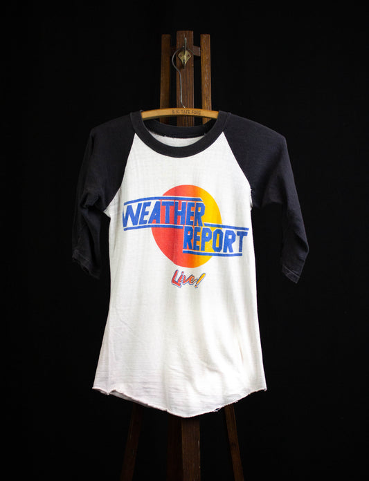 Vintage Weather Report Live! Concert Raglan T Shirt XS