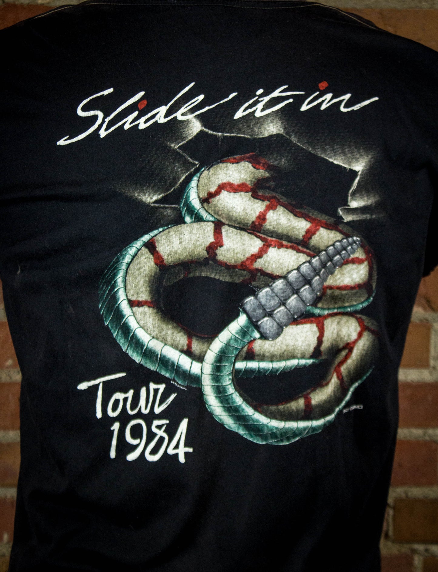 Vintage 1984 Whitesnake Slide It In Tour Black Concert T Shirt Large